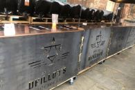Plasma Cut Into Mild Steel Bar Counter Front