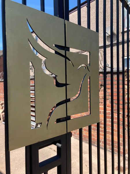 A bird sign we made for a company installed A bird sign we made for a company installed: Swipe To View More Images