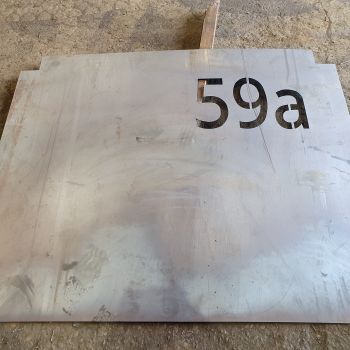 Sign we cut for someones address: Click Here To View Larger Image